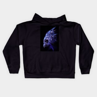 Alien Portrait Fractal Visionary Art Kids Hoodie